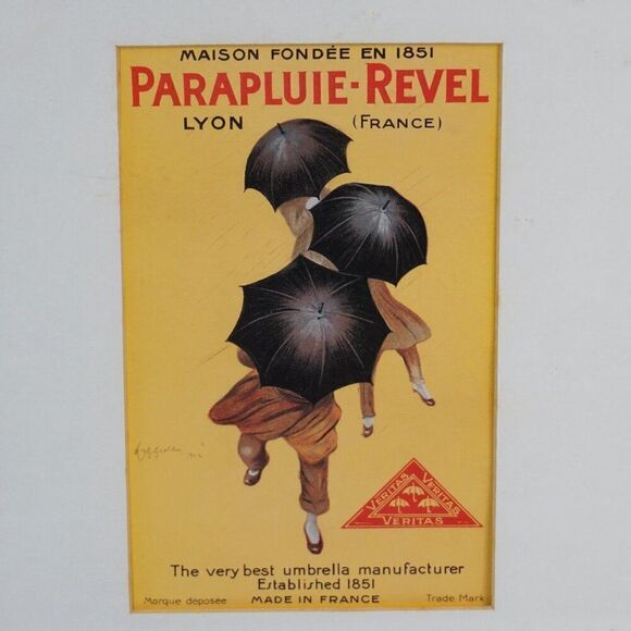 Vintage Print Picture Umbrella Ad Leonetto Cappiello Parapluie Revel Parasolier - Picture 2 of 9